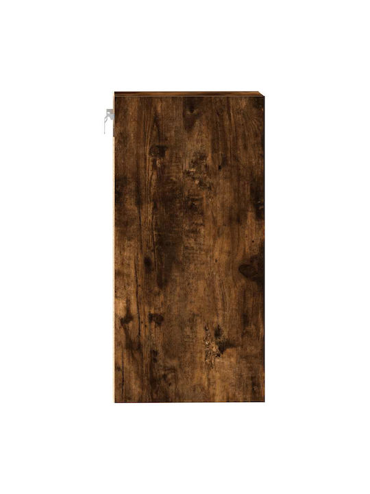 Wand Wohnzimmer Vitrine aus Spanplatte mit Glas Coffee 40x29.5x60cm