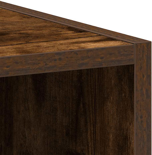 Wall Living Room Display Cabinet made of Particleboard with Glass Coffee 40x29.5x60cm