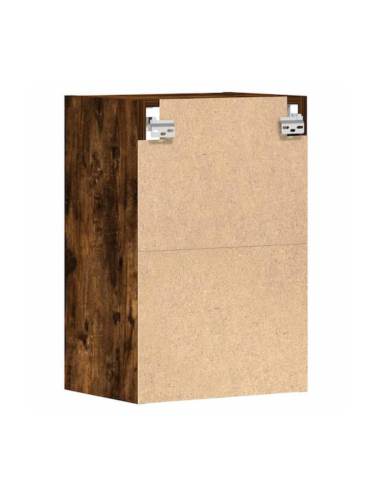 Wand Wohnzimmer Vitrine aus Spanplatte mit Glas Coffee 40x29.5x60cm