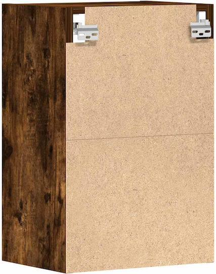 Wall Living Room Display Cabinet made of Particleboard with Glass Coffee 40x29.5x60cm