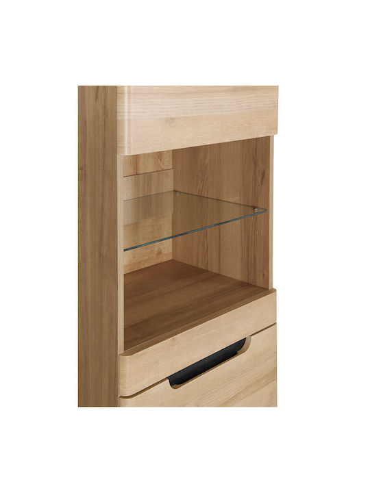 Grif De podea Vitrină de living cu Sticlă Bej 40x53x53cm