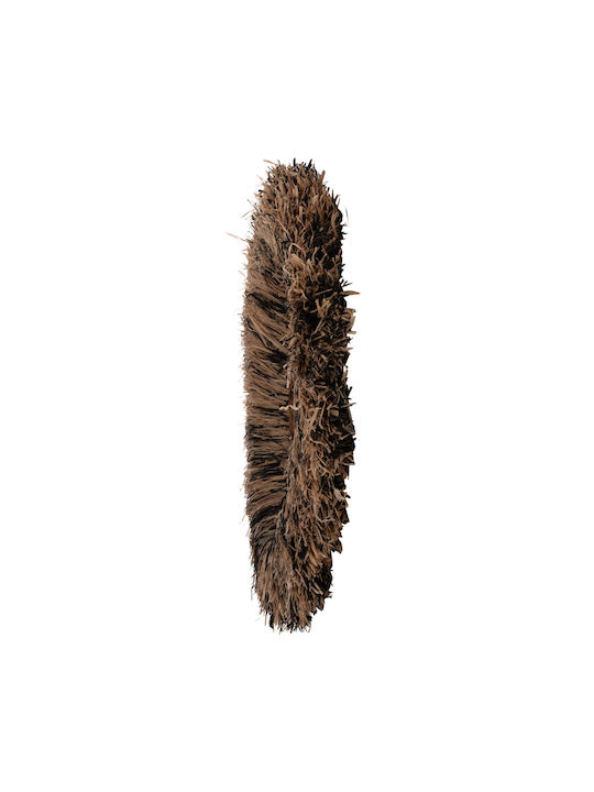HomeMarkt Καθρέπτης Τοίχου Ασύμμετρος με Μπεζ Rattan Πλαίσιο 80x80cm