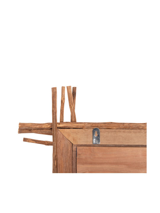 HomeMarkt Twigger Καθρέπτης Τοίχου με Μπεζ Ξύλινο Πλαίσιο 100x80cm