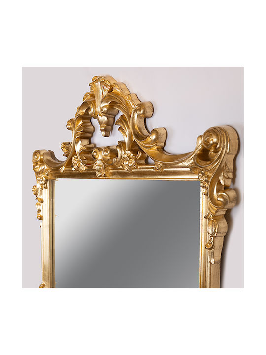 Oglindă de Perete De Corp Întreg cu Auriu Ramă din Plastic 148x98cm 1buc