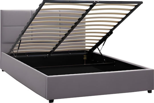 Cloudrest Κρεβάτι Υπέρδιπλο για Στρώμα 160x200cm Γκρι