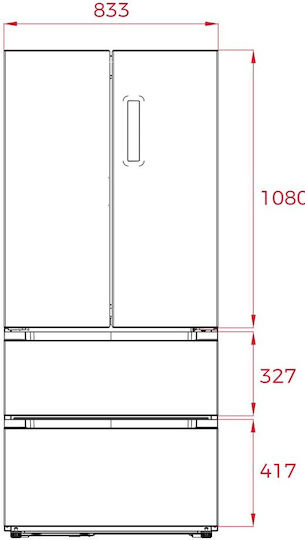 Teka Side-by-Side Kühlschrank 516Es NoFrost H189.8xB83.3xT65.3cm. Inox Rfd 77825