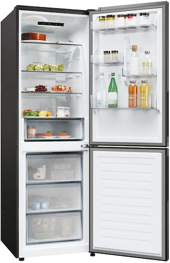 Candy Fridge-Freezer 355lt Total NoFrost H185xW59.5xD66.7cm Gray CNCQ2T618EΒ