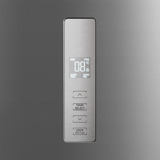 Inventor Fridge-Freezer 435lt Total NoFrost H188xW70xD66.6cm Inox PSM18870IN