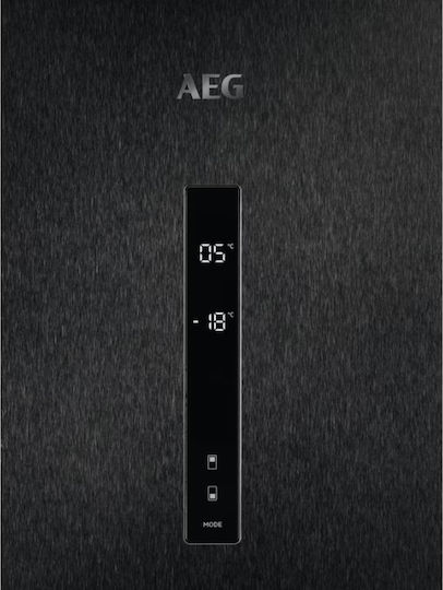 AEG Combină frigorifică 367lt NoFrost Î201xL59.5xA65cm. Negru RCB736E7MB