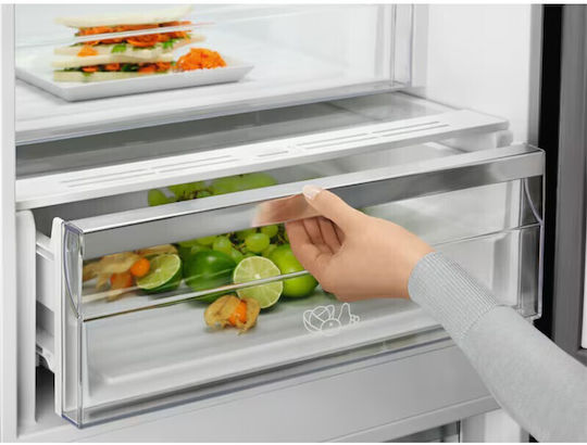 Electrolux Fridge-Freezer 367lt NoFrost H201xW59.5xD65cm Inox LNT7ME36X3