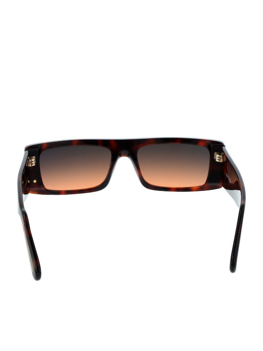 GCDS Unisex Sunglasses with Brown Plastic Frame and Brown Gradient Lens