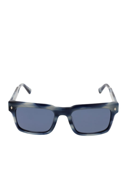 Bulget Men's Sunglasses with Blue Plastic Frame and Blue Polarized Lens BG9225M E01P