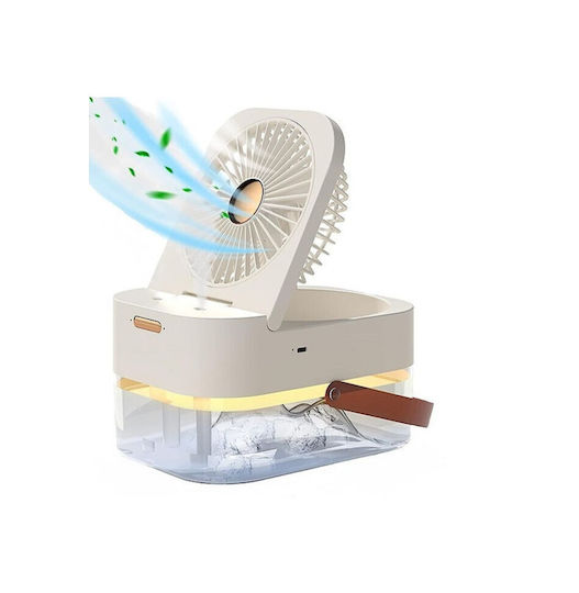 Ventilator mit Wasser Klappbar und Beleuchtung 6W Weiß 2.5LT