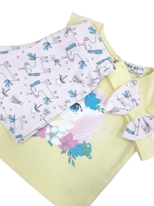 Kids' Set with Shorts Summer 2pcs Yellow