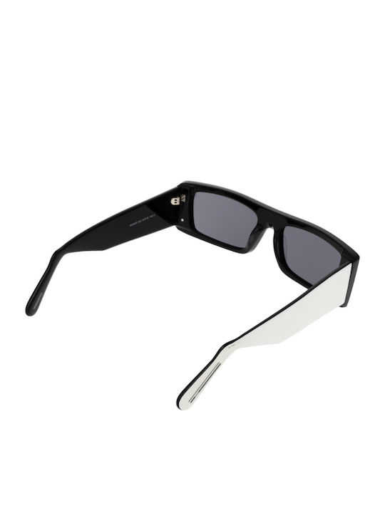 GCDS Unisex Γυαλιά Ηλίου με Λευκό Σκελετό και Γκρι Φακό