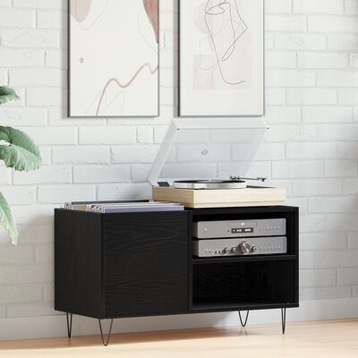 vidaXL Platten Hi-Fi Möbel Schwarz 38x84.5x48cm