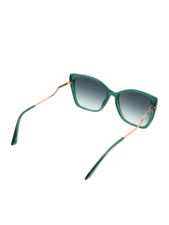 Bulget Women's Sunglasses with Green Plastic Frame and Green Gradient Lens BG9220 T01