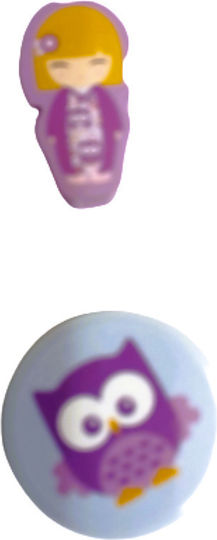 A Set of 2 Pieces: 1 Eraser & 1 Sharpener Kimmidoll Junior