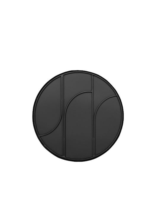 Round Side Table Arches Glass Black M40.5xL40.5xH40.5cm