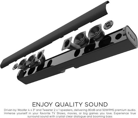 Sonic Gear Studiobar Soundbar 2.0 Bluetooth και HDMI 100W
