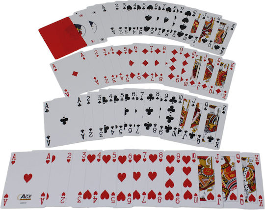 Pokeritems Τράπουλα 1τμχ Πλαστική Κόκκινη
