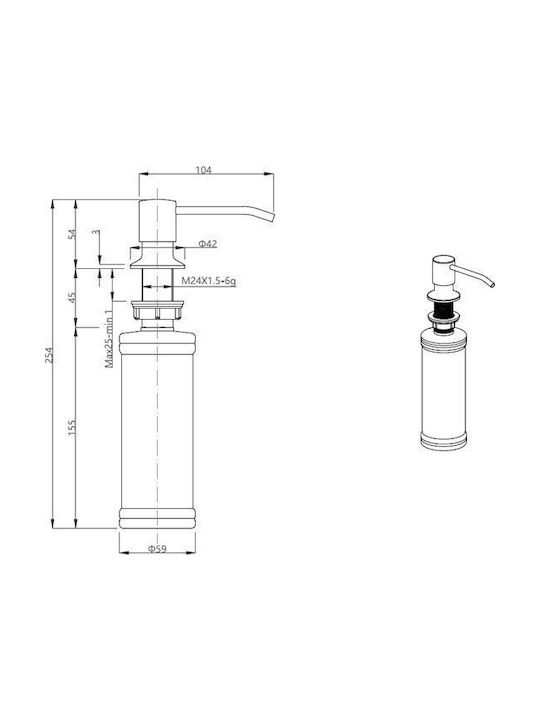Steiner Dispenser Πλαστικό Μαύρο 320ml
