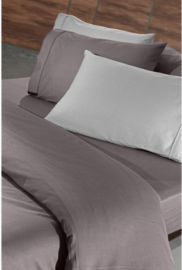 Guy Laroche Minimal Kissenbezug-Set mit Umschlagumschlag Melanze 50x70cm.