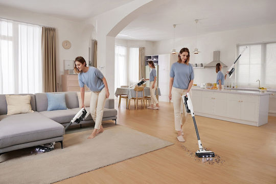 Tineco A30S Plus Επαναφορτιζόμενη Σκούπα 2 σε 1 Stick & Χειρός Λευκή