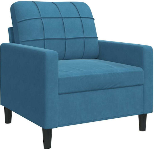 Living Room Furniture Set 2 seater & 2 seater & Armchair Blue