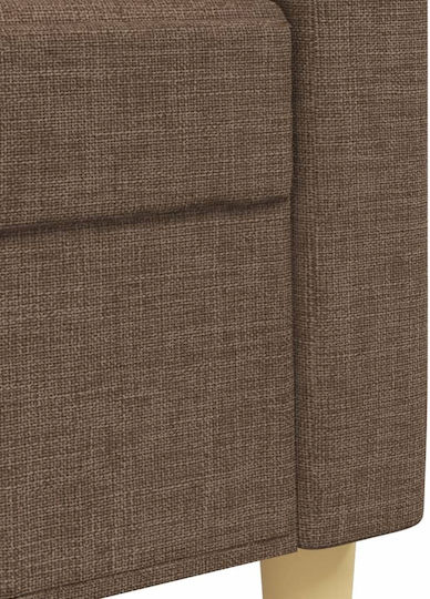 Living Room Furniture Set 3-Seater & 2-Seater & Armchair Brown