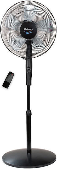 Primo PRSF-80601D Ventilator Pe Piedestal 30W Diametru 40cm Cu Telecomandă Negru