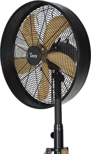 Izzy IZ-9025 Pedestal Fan 80W Diameter 46cm Black