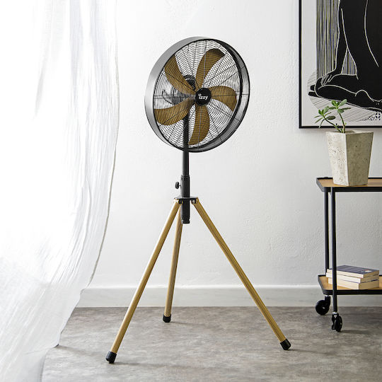 Izzy IZ-9025 Pedestal Fan 80W Diameter 46cm Black