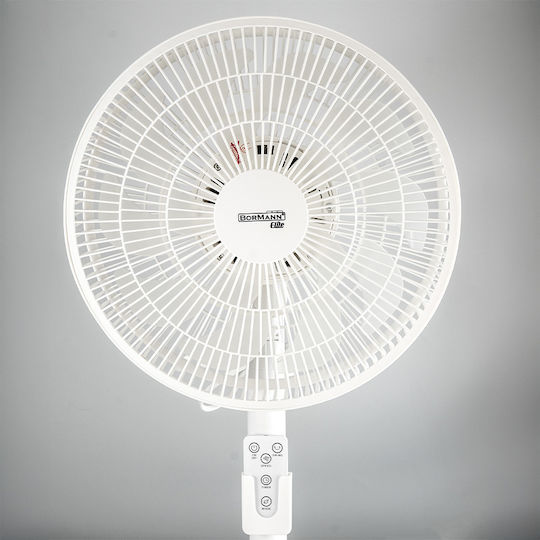 Bormann BFN4015 Pedestal Fan 45W With Remote Control White