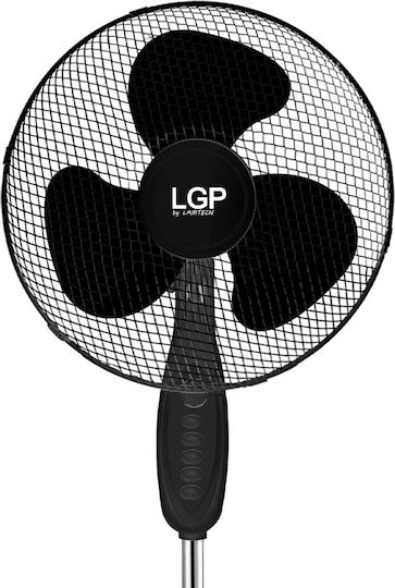 Lamtech Ανεμιστήρας Ορθοστάτης 45W Διαμέτρου 40cm Μαύρος