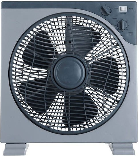 Mistral Plus Box Fan 40W Διαμέτρου 30cm Γκρι
