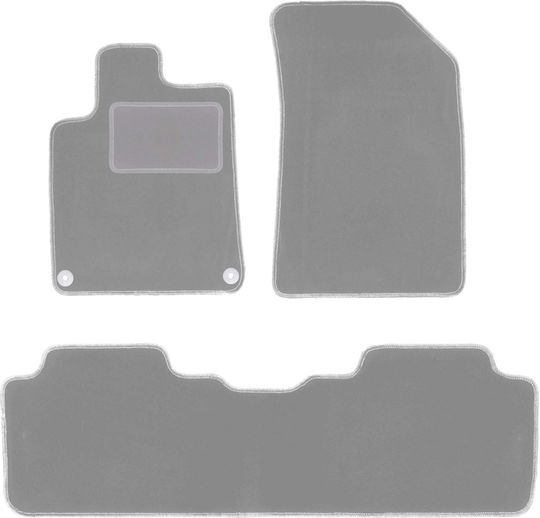 Graue Auto Fußmatten Peugeot 407 Coupe Limousine Kombi SW 2004-2011