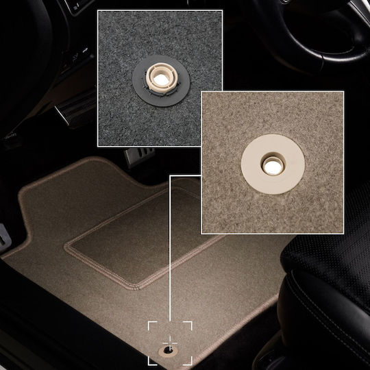 Covorașe de podea din catifea bej Peugeot 207 SW Break Hatchback 2006-2012