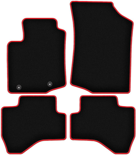 Carlux Red Car Mats Peugeot 108 Hatchback 2014