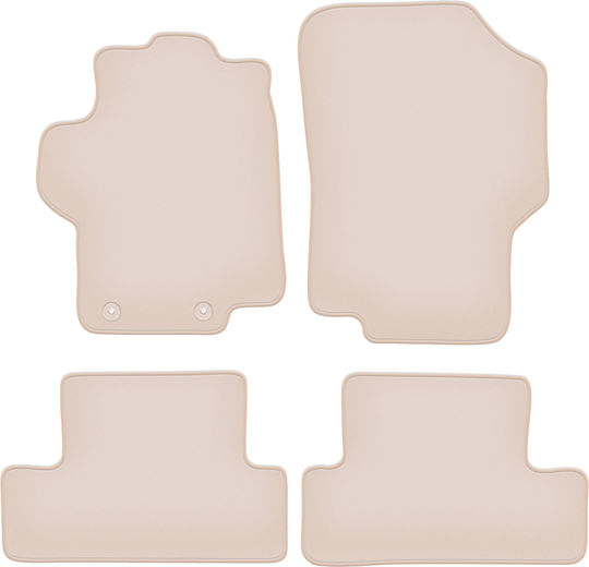 Premium Beige Car Mats for Peugeot 1007 Minivan 2004-2009