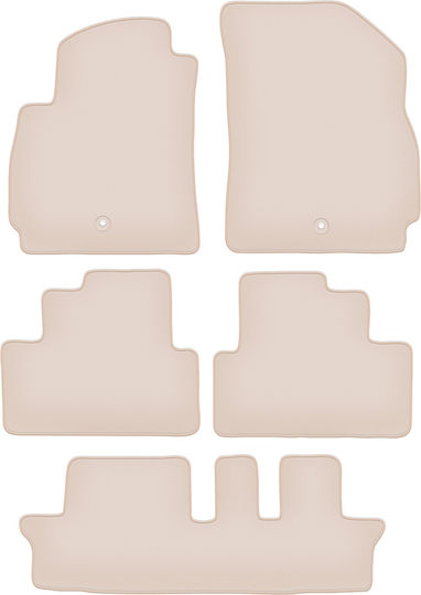 Premium Beige Floor Mats Chevrolet Orlando I 7-seater 2011-2015