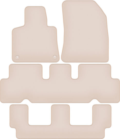 Premium Beige Car Mats for Citroen C4 and SpaceTourer 7-Seater 2013-2021