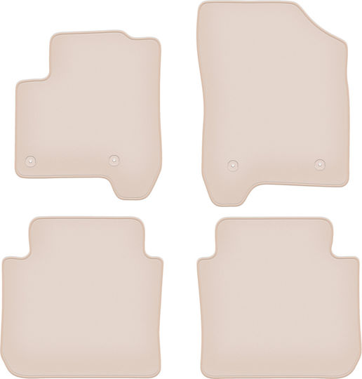 Premium Beige Floor Mats Citroen C3 Picasso Minivan 2008-2017
