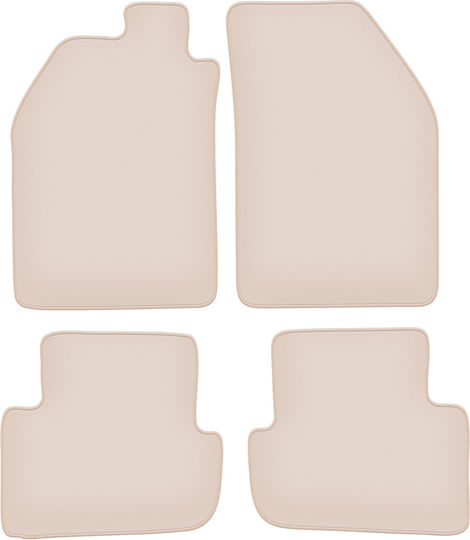 Premium Beige Car Mats for Saab 9000 Sedan 1984-1991