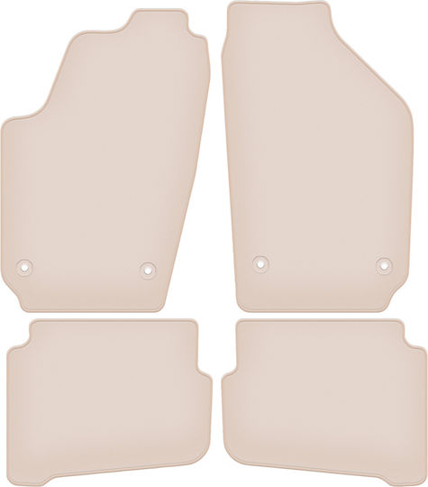 Premium Beige Car Mats for Volkswagen Fox Hatchback 2005-2011