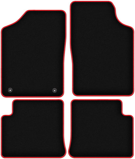 Carlux Red Car Mats Citroen ZX Hatchback 1991-1998