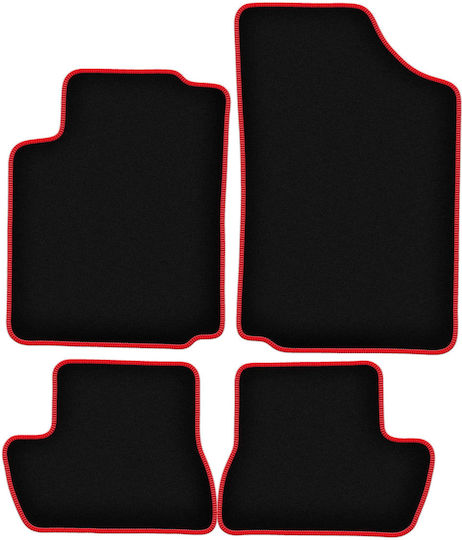 Carlux-red Car Mats Citroen C2 Hatchback 2003-2009