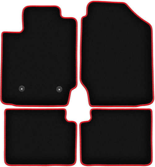 Carlux Red Car Mats for Toyota Corolla E12 E13 Hatchback Station Wagon Sedan 2002-2007