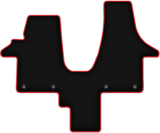 Carlux-red Car Mats Vw Transporter T5 Caravelle 2-seater 2003-2015