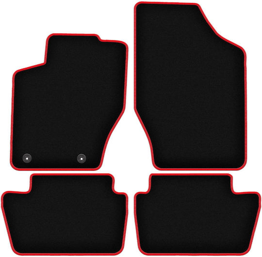 Carlux-red Car Mats Peugeot 307 Hatchback Estate Sw 2001-2009